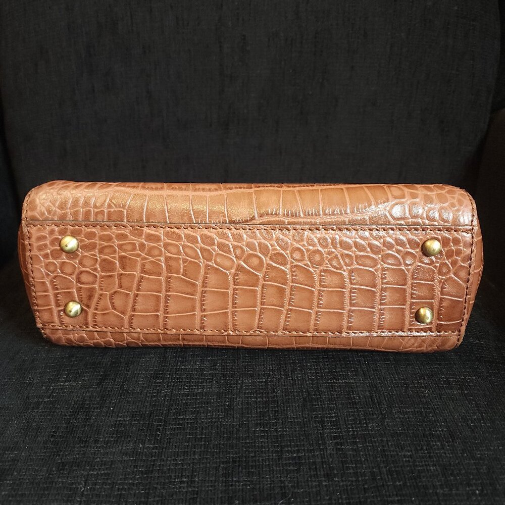 Patricia Nash Tan Croc-Embossed Satchel - Picture 5 of 10